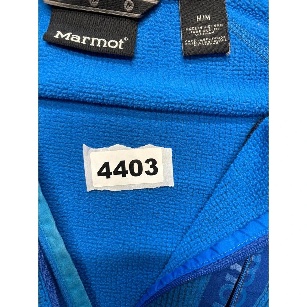 Marmot Blue Fleece Quarter Zip Pullover‎ Jacket Men's M/M Outdoor Hiking